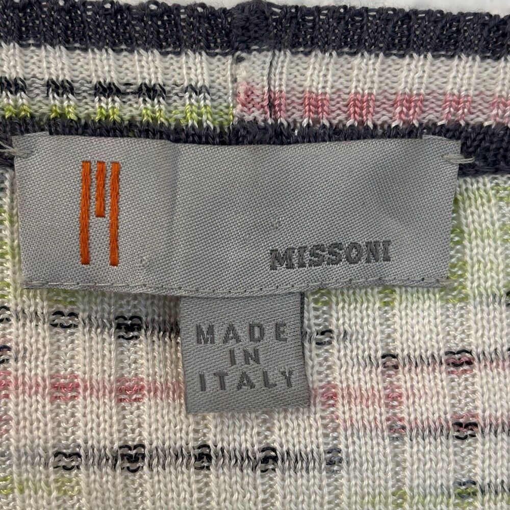 Missoni Cardigan Sweater 4 XS Multicolor Striped V-neck Made in Italy Classic - Picture 9 of 16